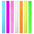 Colorful Transparent Plastic Rulers – 7-Pack School Ruler Set