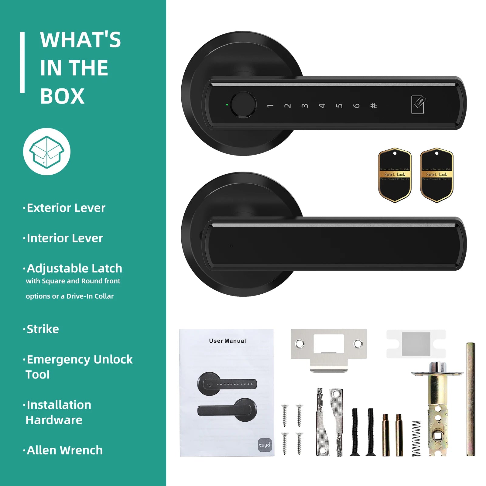 Viladepot Smart Lock – Fingerprint & App Control Door Lock with Touchscreen Keypad