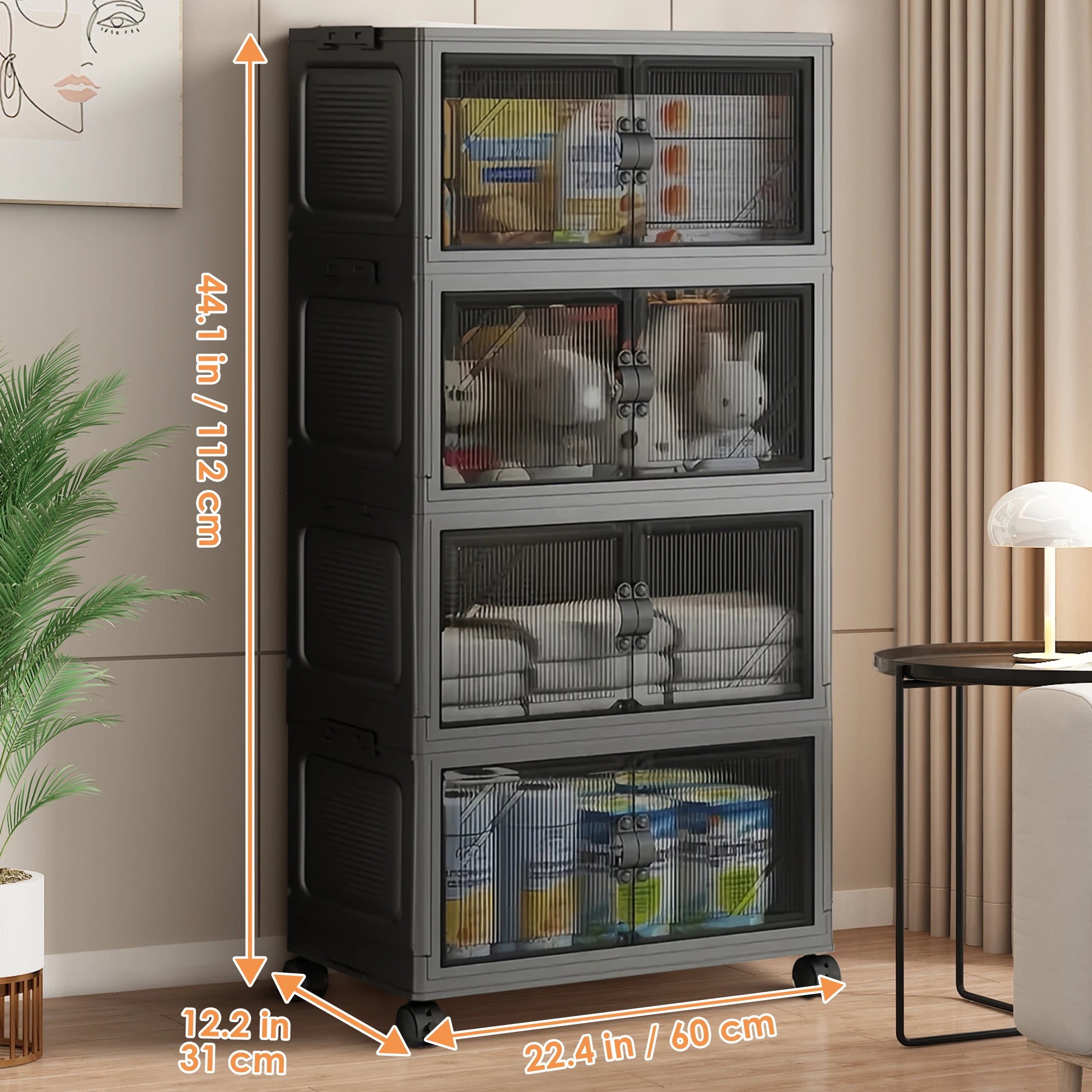 MaxStore Large-Capacity Multifunction Folding Storage Cabinet – Dustproof Wardrobe & Organizer Box