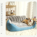 Humanized XXL Dog Sofa Bed – 47" Double-Filled Cooling Pet Bed with Washable Cover & Non-Slip Bottom