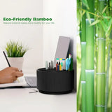 Black Desk Organizer with 7 Compartments – Pencil Holder & Desktop Storage Box 🖤🗂️