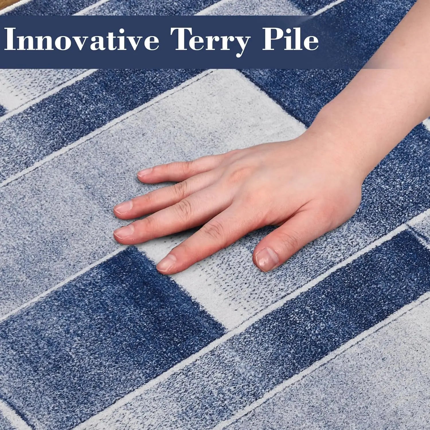 Modern Geometric Area Rug – Soft Washable Floor Carpet for Living Room, Bedroom & Dining Space