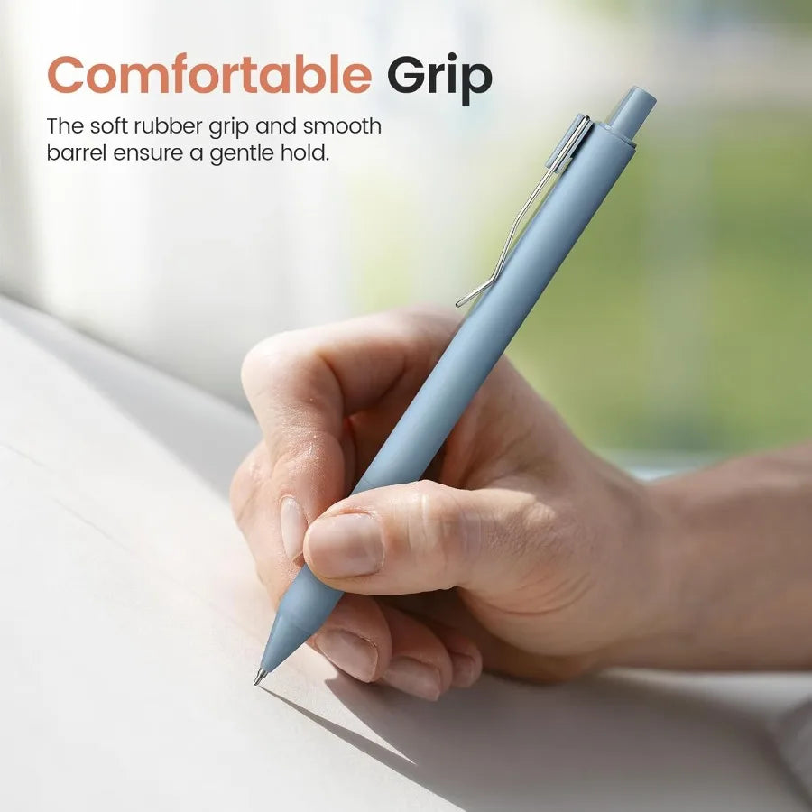Fine Point Gel Pens Set (6PCS, 0.5mm) – Smooth Quick-Dry Black Ink Pens for Journaling & Notes