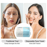 60 Pcs Disposable Cotton Face Towels – Soft Wet & Dry Facial Wipes for Makeup Removal and Daily Cleansing