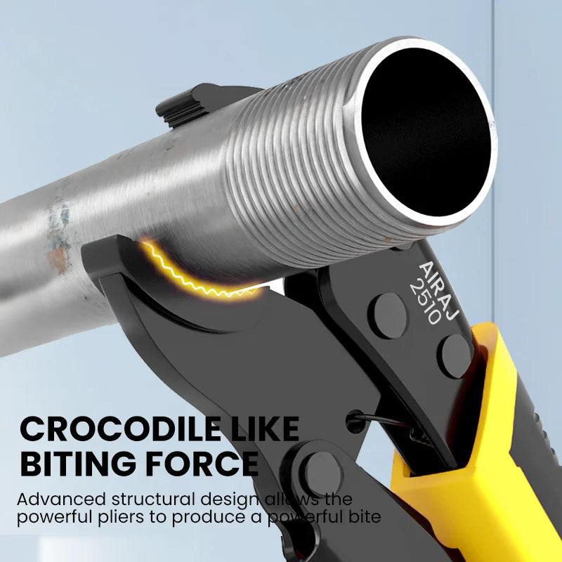 AIRAJ Locking Pliers Set – 5 Piece Quick-Release Curved-Jaw Vise-Grips for Strong Clamping & Metal Bending