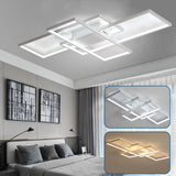 Loyalheartd Modern LED Square Ceiling Light – Dimmable Flush Mount Chandelier with Remote Control