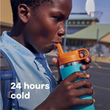 Stainless Steel Insulated Water Bottle with Straw Cap – School, Sport & Outdoor