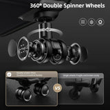 3-Piece Softside Expandable Luggage Set – Lightweight Durable Suitcases with Double Spinner Wheels & TSA Lock (Black)