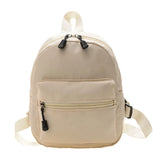 Women’s Preppy Style Nylon Mini Backpack – Solid Color School & Travel Rucksack