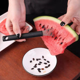 “304 Stainless Steel Watermelon Deseeding Remover Tool – Durable Silicone Handle”
