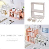Modular Desktop Organizer Shelf with Pen Holder & Stationery Compartments