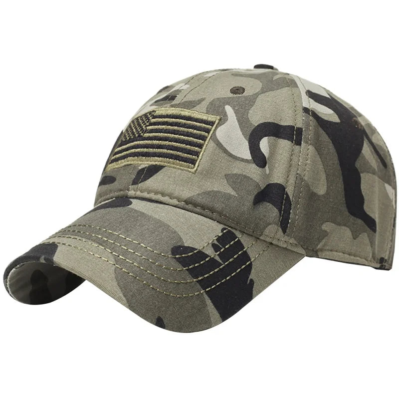 Tactical Camouflage Adjustable Baseball Cap – Lightweight Summer Sunscreen Hat for Outdoor Travel, Fishing, Camping & Hiking (Unisex)