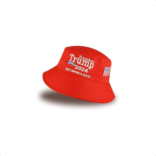 Trump 2024 Bucket Hat – Unisex Sun Hat for Beach, Golf & Fishing, “Take America Back” Design