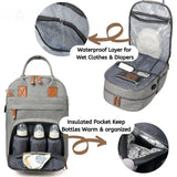 Diaper Bag Backpack – Large Waterproof Baby Travel Tote with Changing Station, Pad & Stroller Straps | Multifunction Bag for Moms & Dads