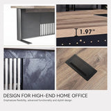 🖥️ 63" Modern Executive Office Desk – Stainless Steel Computer & Writing Desk Workstation for Home & Business