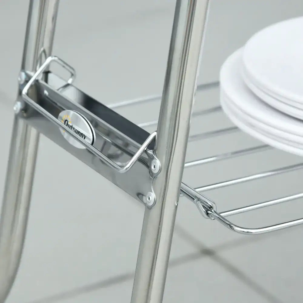 Portable Folding Stainless Steel Charcoal BBQ Grill for Camping, Picnic & Tailgating