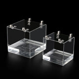 Transparent Acrylic Bird Bath Box – Hanging Water Tub for Cages, Thickened Shower Accessory for Parrots, Canaries & Budgies