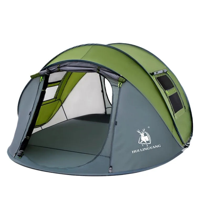 Automatic Pop-Up Camping Tent ⛺ – Waterproof 3-4 Person Outdoor Family Tent for Hiking & Travel