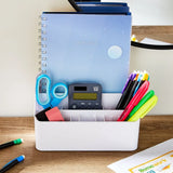 All-in-One Plastic Desktop Organizer with Multi-Drawers – Home, Office & School Storage System
