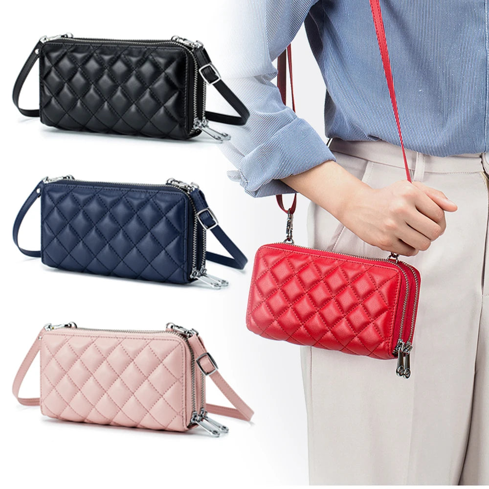 Women’s Fashion Crossbody Shoulder Bag – Cellphone Purse with Card Holder, Wallet Organizer & Zipper Closure Handbag