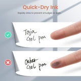 Fine Point Gel Pens Set (6PCS, 0.5mm) – Smooth Quick-Dry Black Ink Pens for Journaling & Notes
