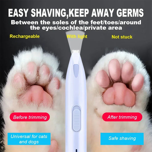 Dog Hair Trimmer – Professional Electric Pet Cutter for Dogs & Cats, Foot, Ear & Butt Hair Grooming Tool