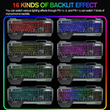K680 Wireless Gaming Keyboard & Mouse Combo – Rainbow LED Backlit Keyboard with 3800mAh Rechargeable Battery & Metal Panel