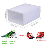 20-Pack Foldable Plastic Shoe Box Set – Clear Stackable Storage Organizers for Home & Closet