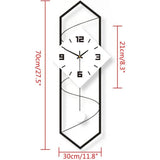 Modern Swing Pendulum Wall Clock – Silent Quartz Metal Wall Clock with Hook | Large Minimal Home Décor Clock