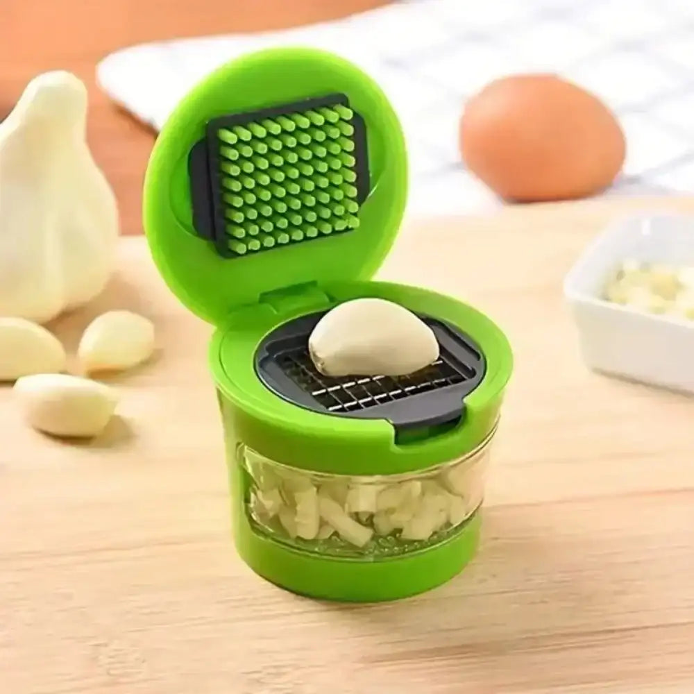 3-in-1 Manual Garlic Press & Ginger Crusher with Peeler – Kitchen Gadget
