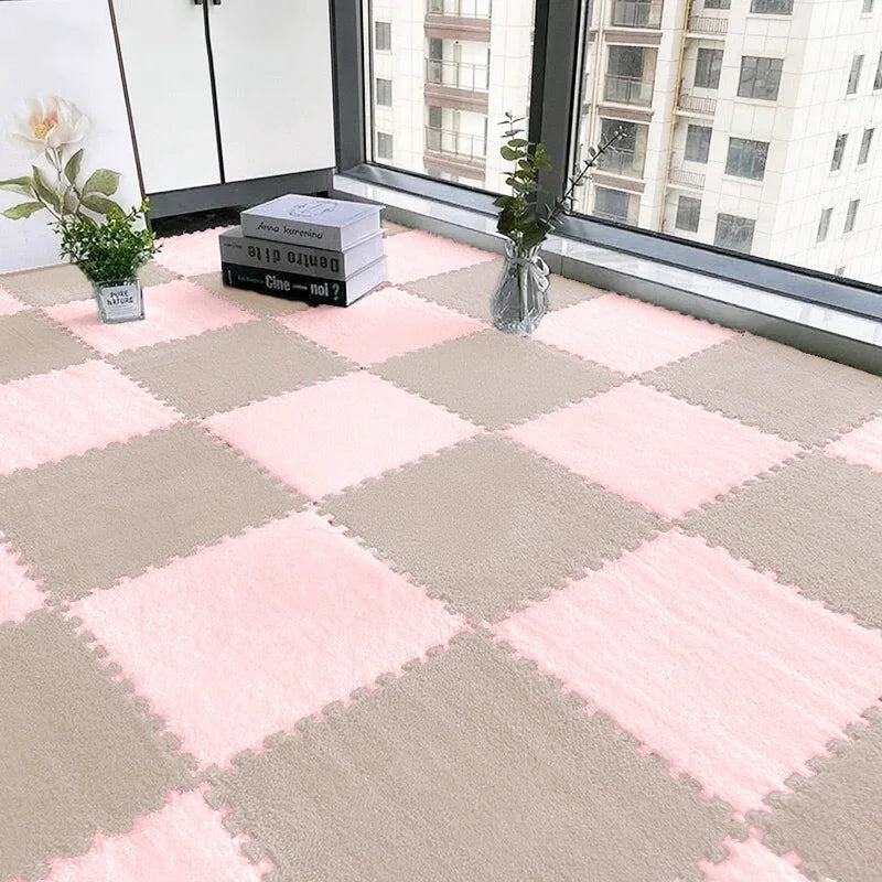 24PCS Interlocking Foam Floor Mat – Soft EVA Non-Slip Carpet Tiles for Bedroom & Living Room