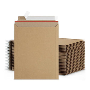 100 Pack Kraft Rigid Mailers – 9.75″×12.25″ Cardboard Envelopes for Photos, Documents & Flat Item Shipping