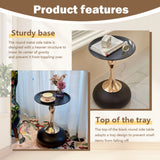 Round Black Coffee Table – Large Capacity Movable Tea Table for Living Room Decoration & Modern Furniture ☕🖤