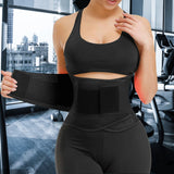 Unisex Black Postpartum Belly Band – Adjustable Maternity Recovery Waist Belt with Sticker Closure, Body Shaper for Daily Wear