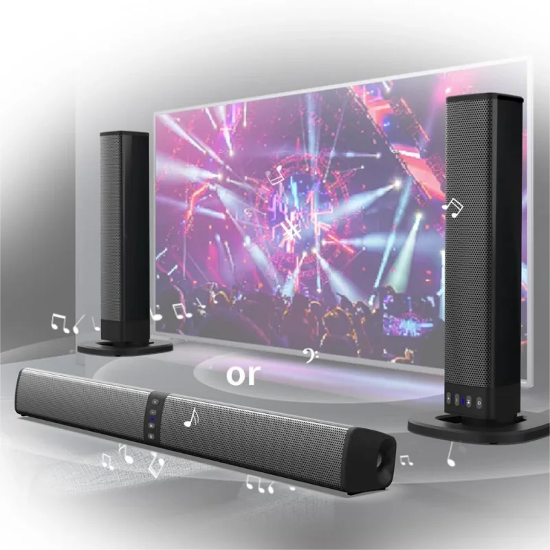 20W Bluetooth Speaker – Foldable Split Design Soundbar for TV & PC with Powerful Stereo Audio
