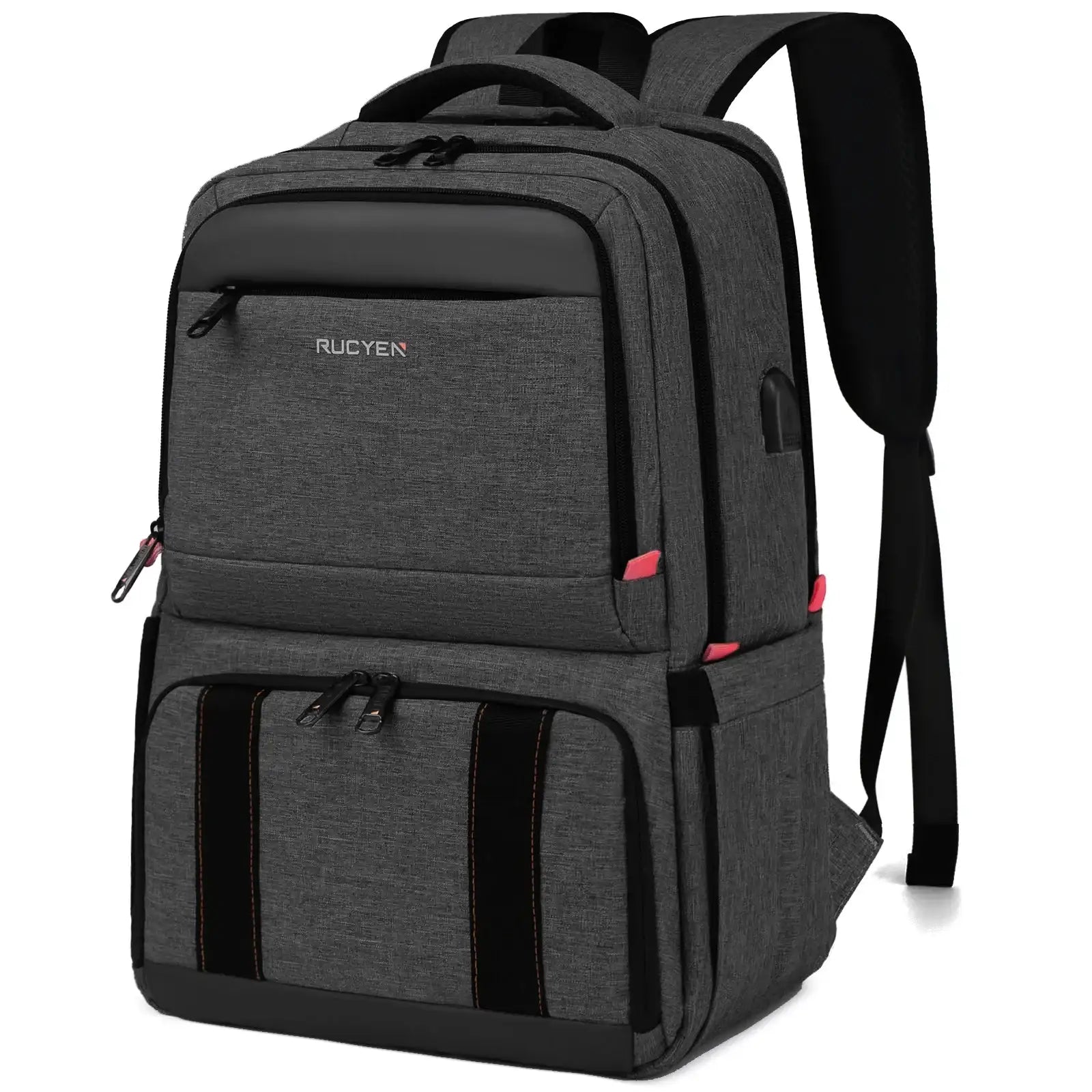 “Insulated Backpack Lunch Bag with USB Port – Waterproof Leak-Proof Cooler Case”