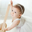 Pearl-Embellished Winter Hat & Elastic Headband Set for Girls