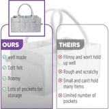 Portable Baby Diaper Caddy Organizer – Car & Home Multi-Pocket Changing Table Tote