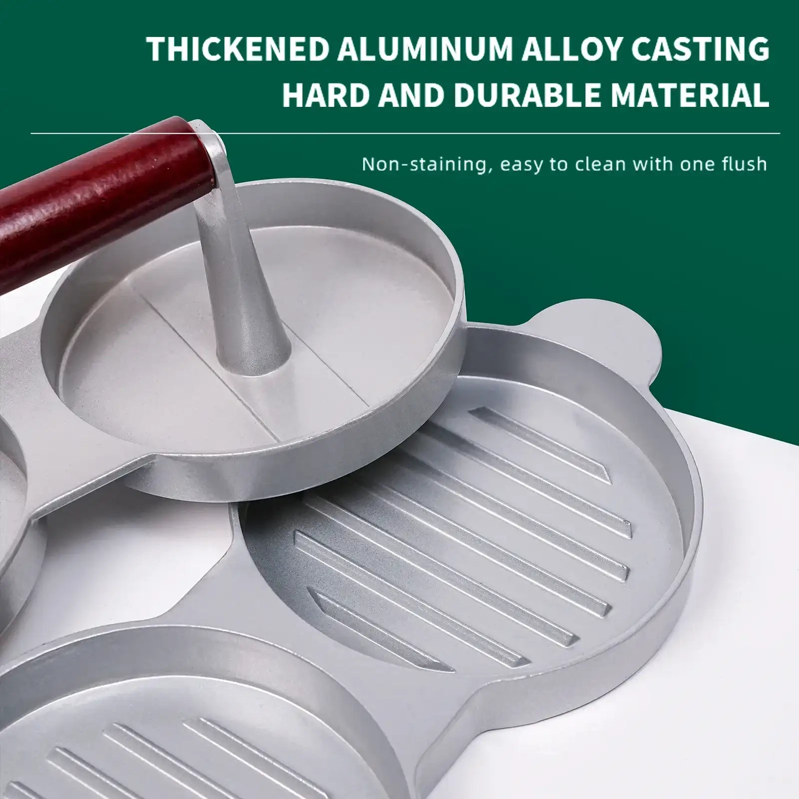 304 Stainless Steel Burger Press & Patty Maker – Perfect for Thin Burgers & DIY Patties