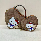 2024 European-American Style Cartoon Mother-Daughter Heart-Shaped Crossbody Bag – Cute Matching Mini Shoulder Bag