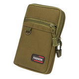 Portable nylon phone pouch – MOLLE tactical waist fanny pack for camping, hiking & hunting, lightweight 7-inch belt bag