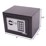Mini Wall-Mount Electronic Code Safe Box – Black Steel 17EF Security Case for Home & Office 🔒🏠