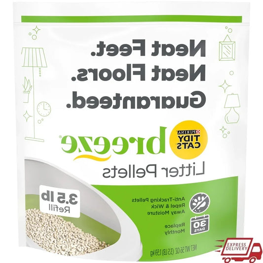 Non-Clumping Cat Litter Pellets – Low Dust, 99.9% Dust-Free Formula with Odor Control, 3.5lb Bag for Multi-Cat Homes