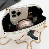 Novelty Pumpkin PU Leather Crossbody Bag – Women’s Halloween Messenger Purse