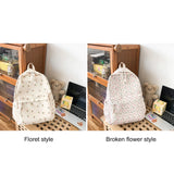 Women’s College Student Large Capacity Backpack – Adjustable Straps & Flower Design