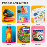 Artistro 24 Dual-Tip Acrylic Paint Markers – Permanent Paint Pens for Fabric, Rock, Glass, Wood, Ceramic, Canvas & DIY Projects