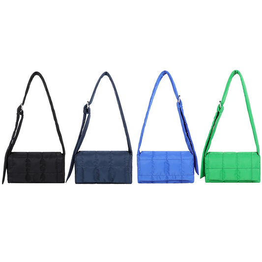 Women’s Nylon-Cotton Soft Shoulder Bag – Small Luxury Underarm Flap Handbag & Elegant Clutch Purse for Daily Use