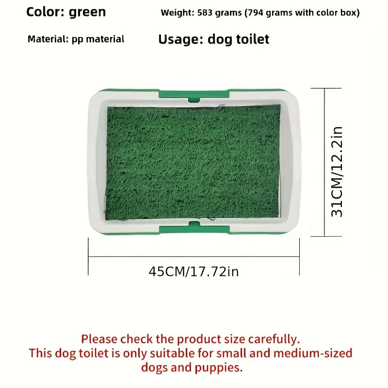 Reusable Silicone & PP Dog Potty Training Pad – Leak-Proof Indoor Pet Toilet with Grass Surface for Easy Cleaning & Hygiene