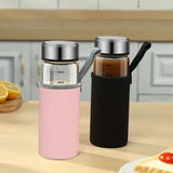 Portable Graduated Glass Water Bottle with Lid – Durable Transparent Travel Cup for Milk, Tea & Outdoor Sport