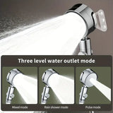 3-Level Adjustable Wall-Mounted Shower Head with Filter – Rain Style 45 cm Painted Surface Bathroom Fixture